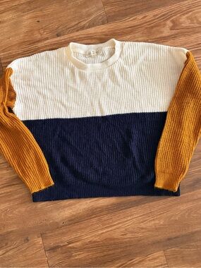 Say What Color Block Crewneck Medium